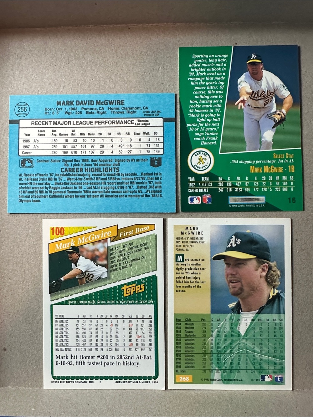 Jose Canseco & Mark McGwire Oakland A’s Bash Bros. Lot of 20 - Picture 9 of 11